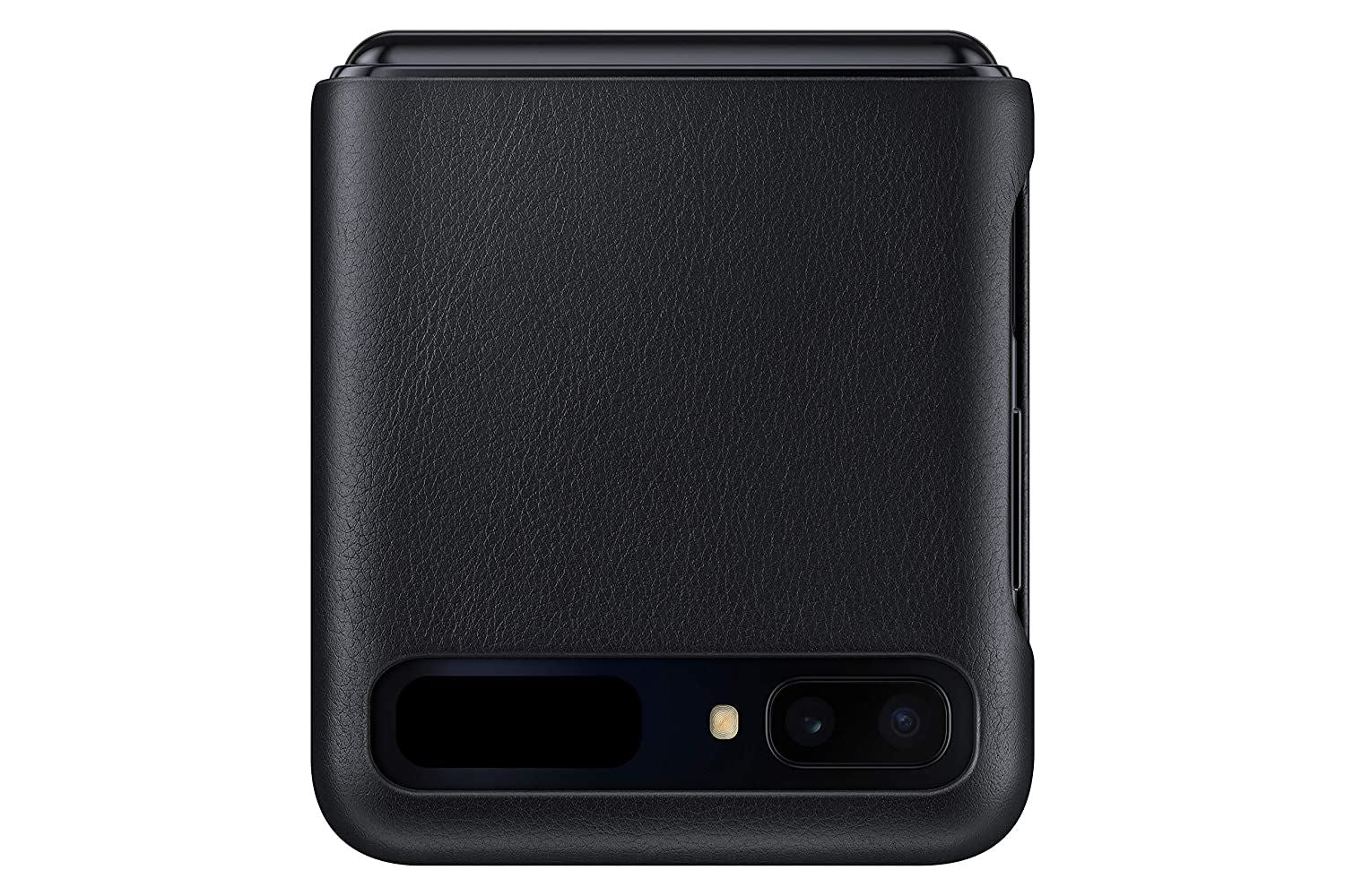 Official Samsung Galaxy Z Leather Flip Cover Black - EF-VF700LBEGEU
