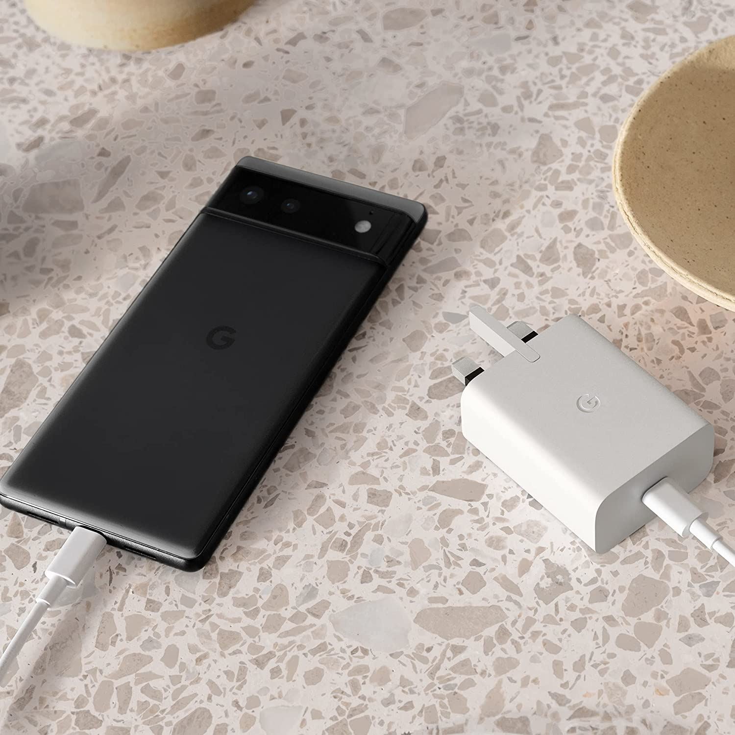 Official Google 30W USB C Charger with Type C Cable White - GA02275-GB