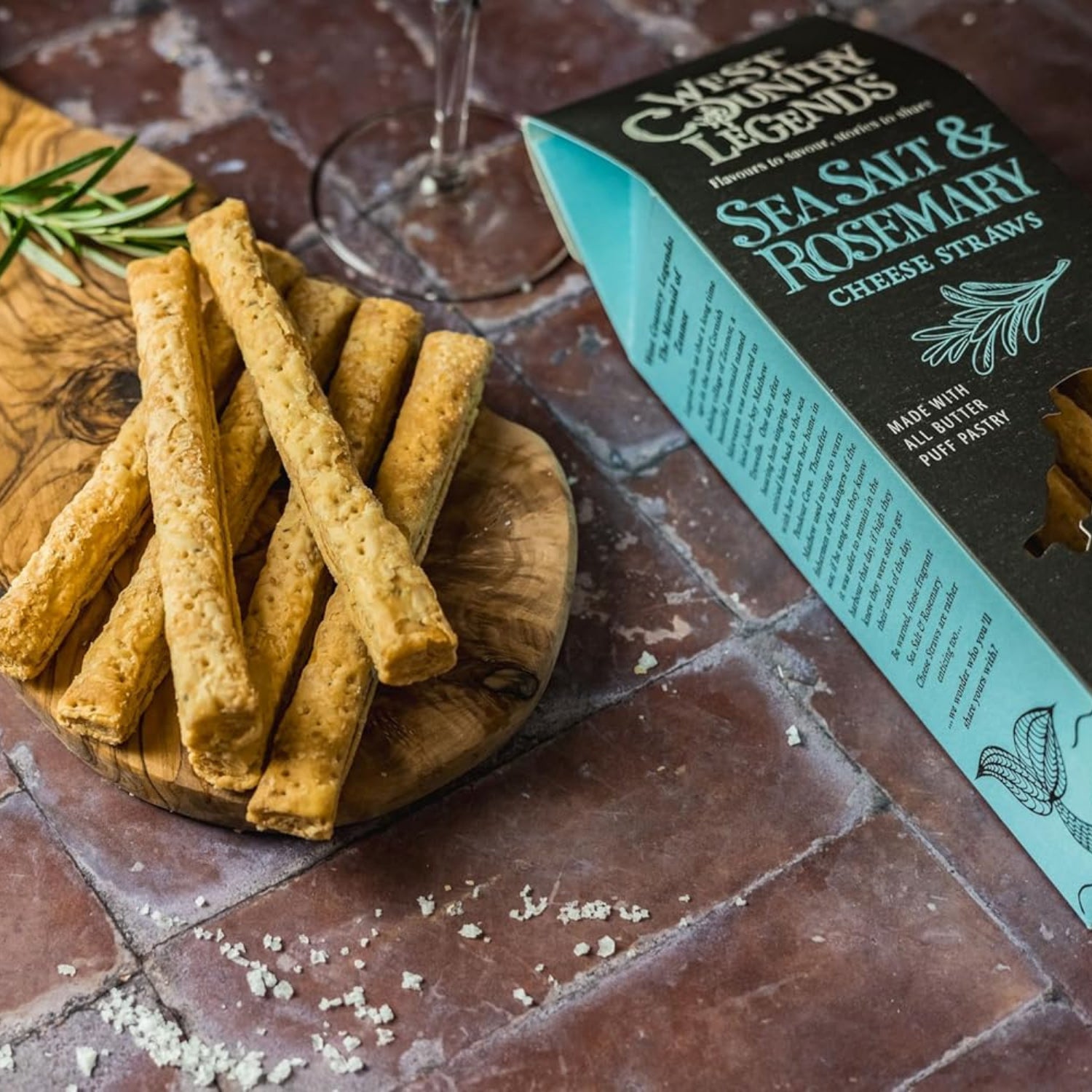 West Country Legends Sea Salt & Rosemary Flavour Cheese Straws - 100g