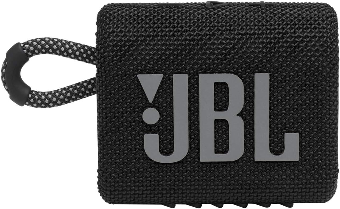 Official JBL Go 3 Black Bluetooth Speaker - JBLG03BLK