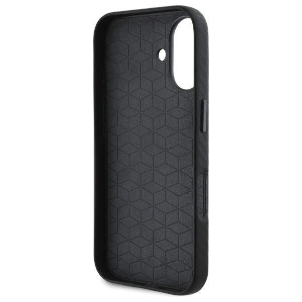 BMW M Series Carbon Wrapped Metal Logo Hardcase for iPhone 16 6.1" Black - BMHCP16S23PUFWC