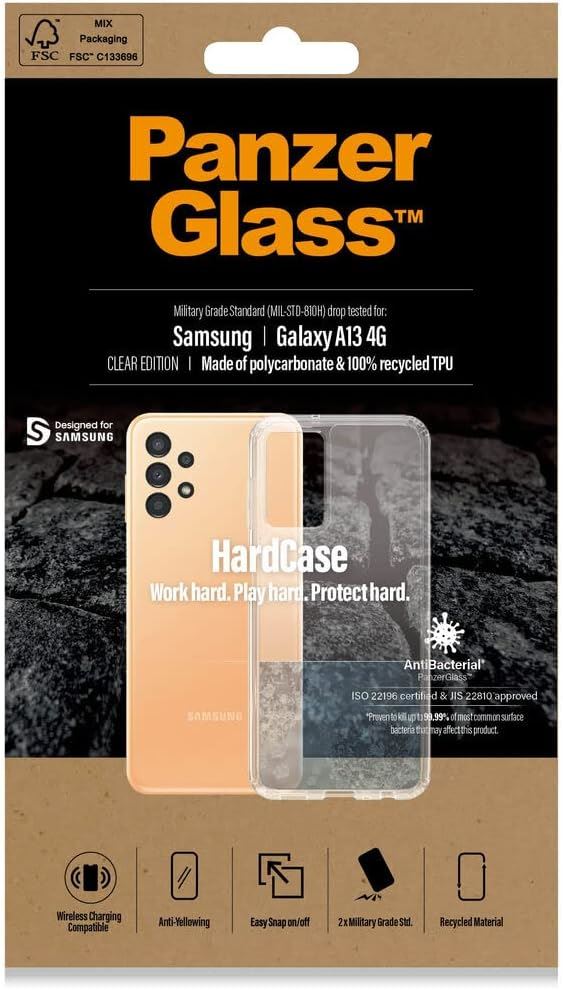 Panzer Glass Military Grade Standard Hard Case for Samsung Galaxy A13 4G Clear - 0387