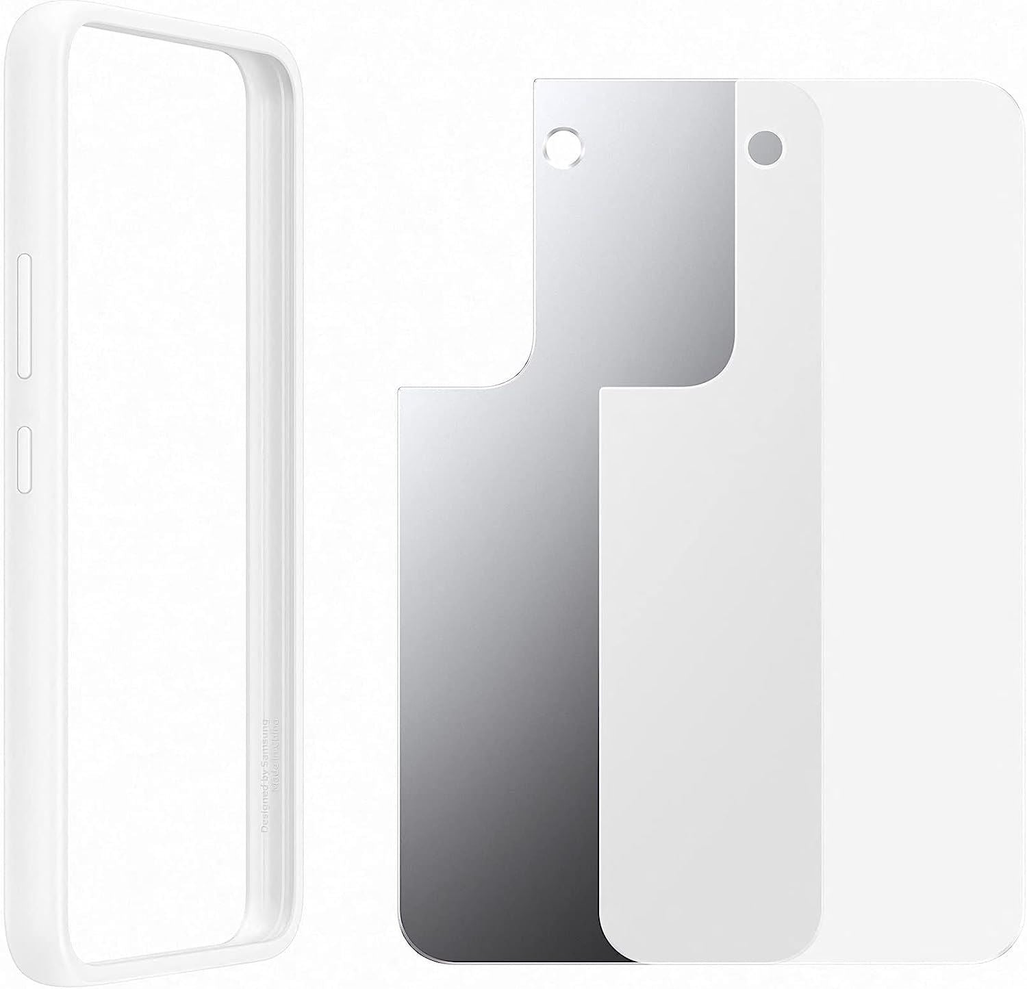 Official Samsung Galaxy S22 Frame Cover Case Transparent - EF-MS901CTEGWW