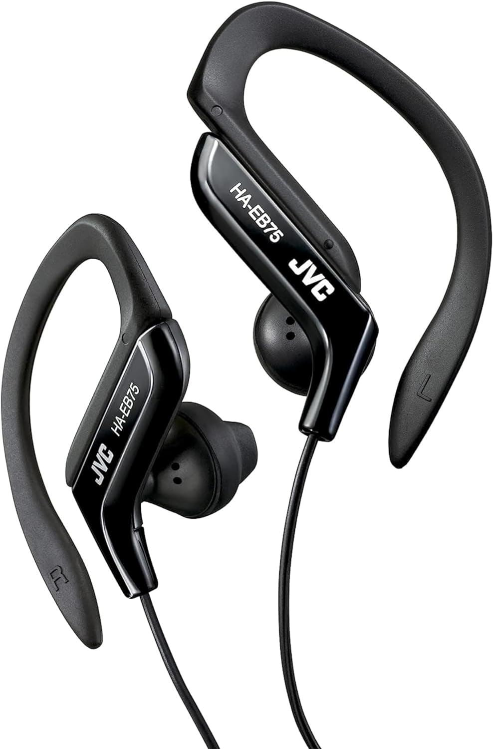 JVC Sport with Adjustable Clip Wired 3.5mm In Ear Stereo Headphones Black - HA-EB75-BN-U