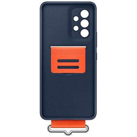 Official Samsung Galaxy A53 5G Silicone Cover with Strap Navy - EF-GA536TNEGWW