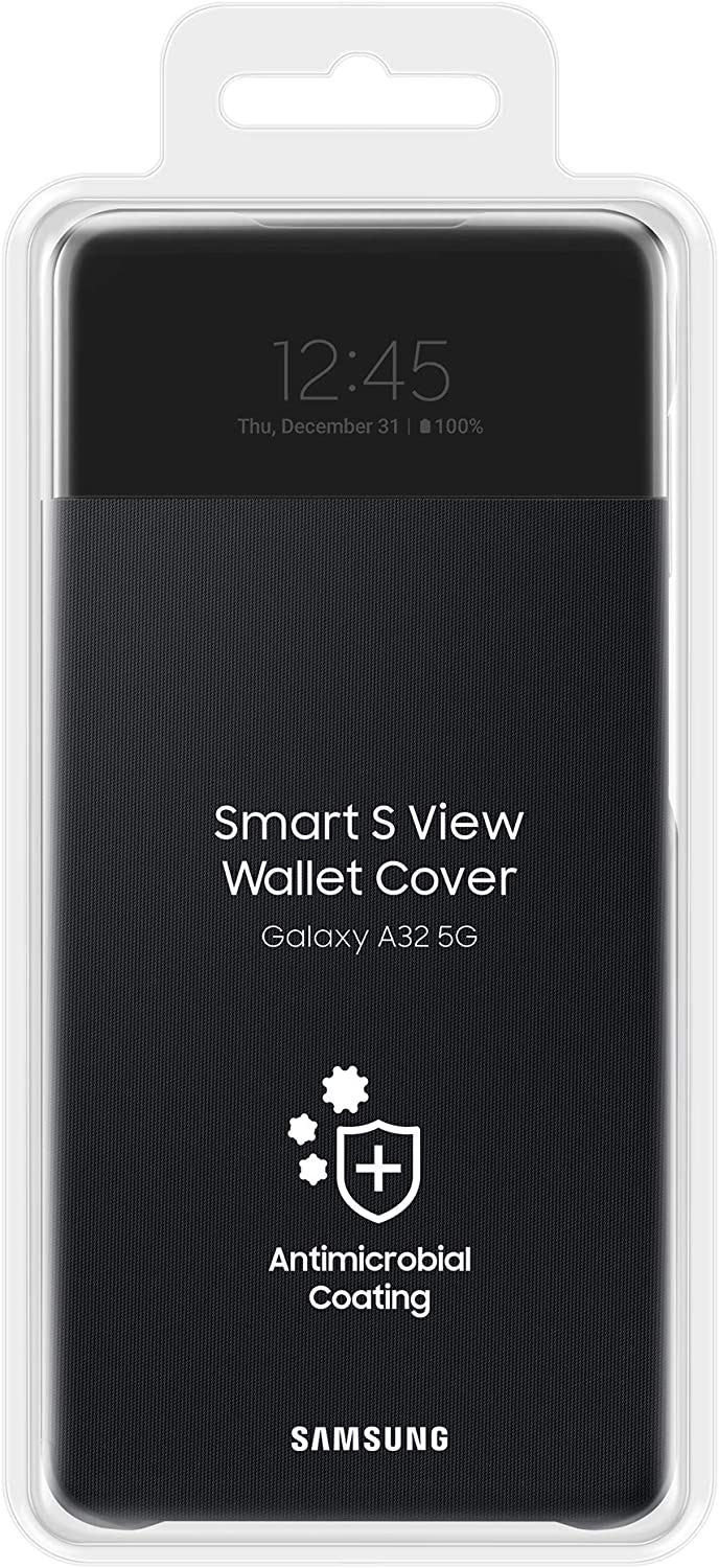 Official Samsung Galaxy A32 5G S View Wallet Cover Black - EF-EA326PBEGWW