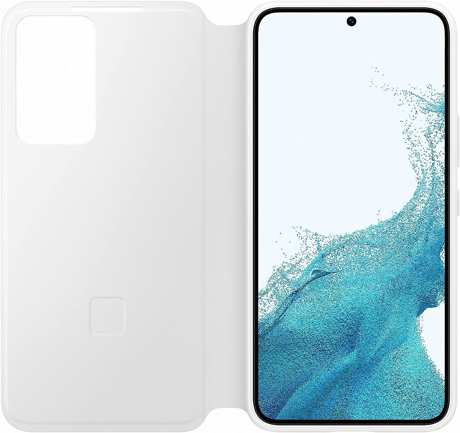 Official Samsung Galaxy S22 Smart Clear View Cover White - EF-ZS901CWEGWW