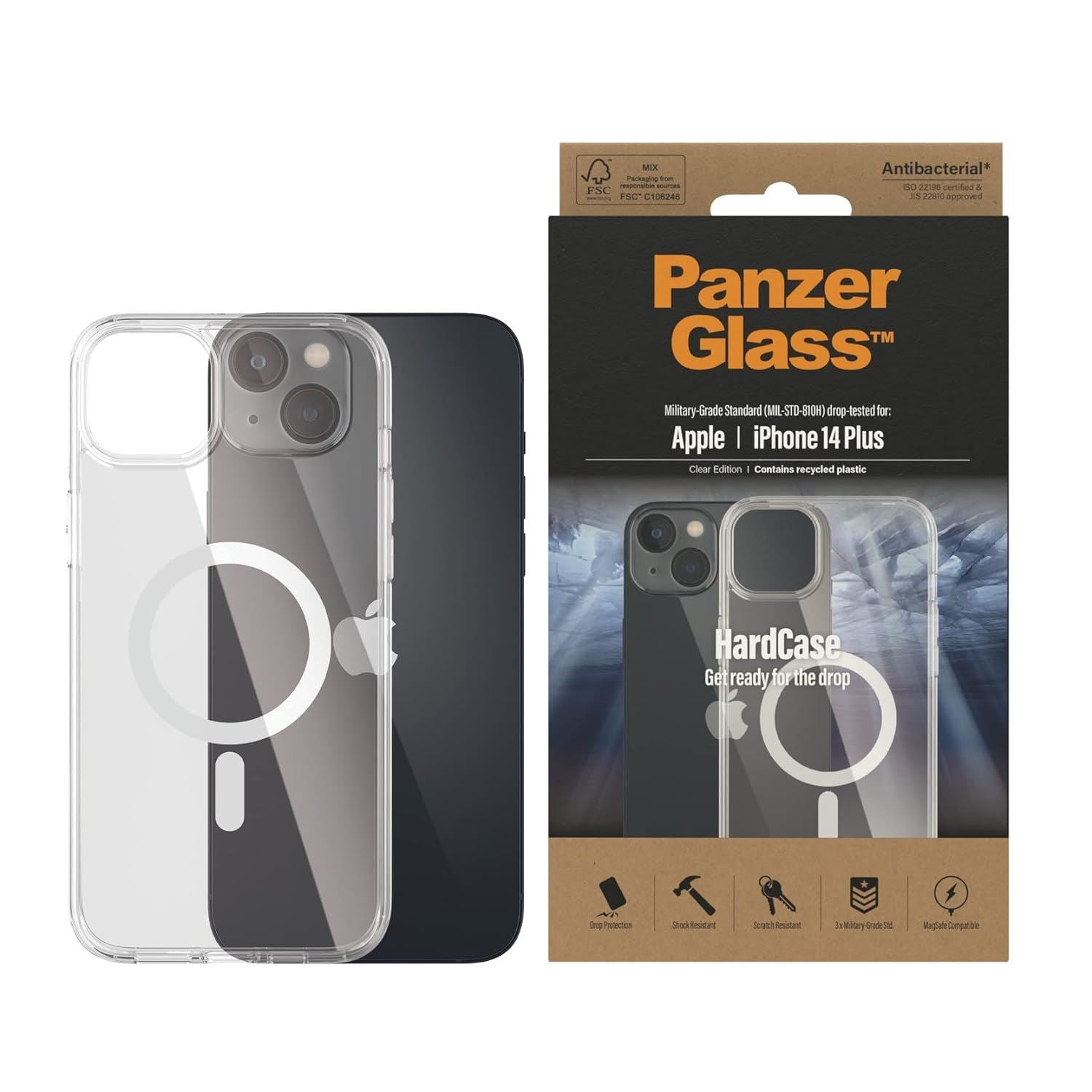 Panzer Glass Military Grade Standard Hard Case for iphone 14 Plus 6.7" Clear - 0403