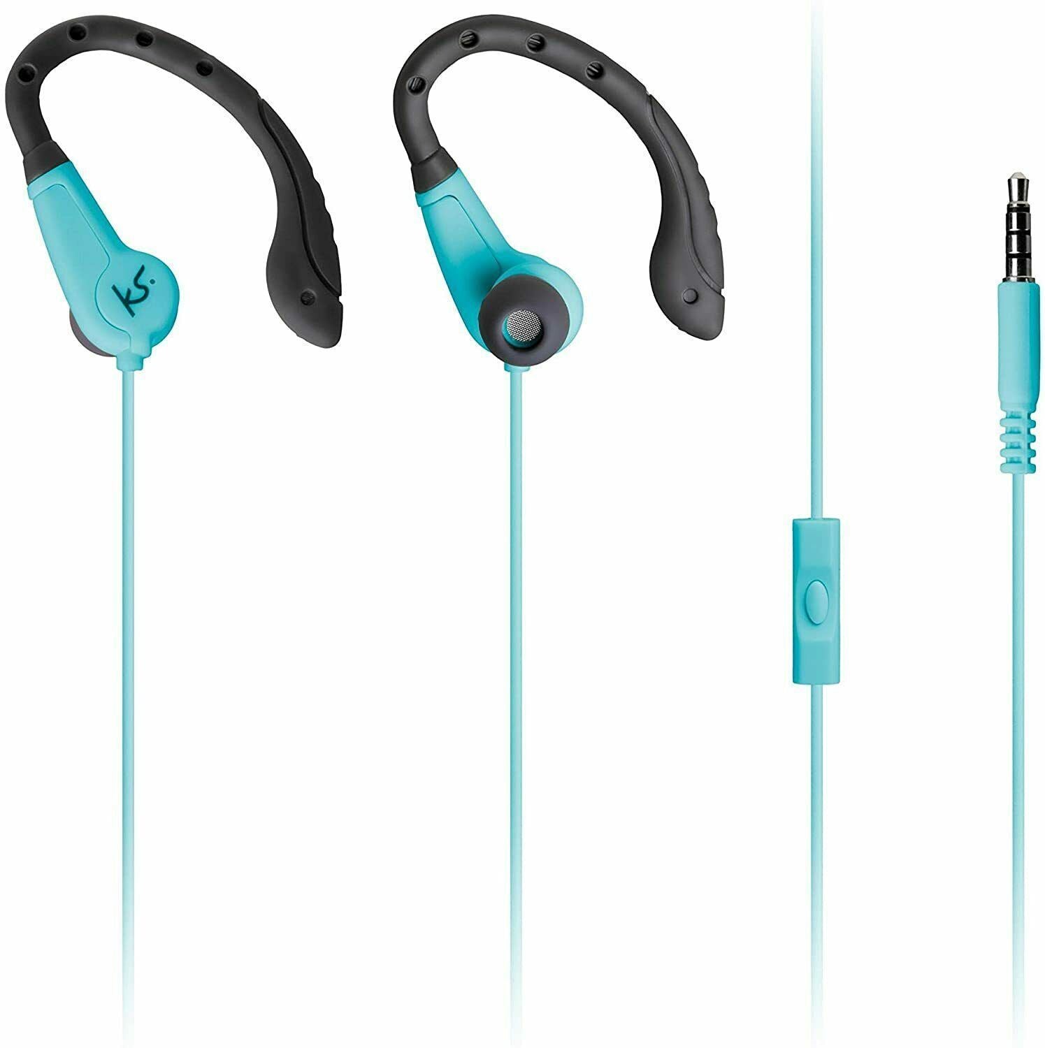 KitSound Exert Wired Sports Earphones - With Microphone - Blue