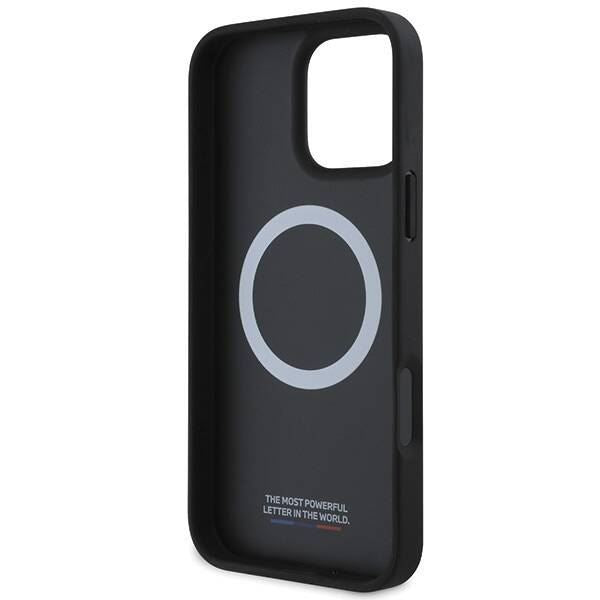 BMW M Meshed Tricolor Stripes Case with MagSafe for iPhone 16 6.1" Black - BMHMP16S23PUTRK