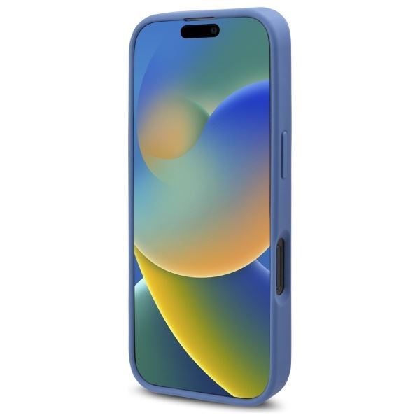 Guess 4G Flower Printed Hardcase with MagSafe for iPhone 16 Pro 6.3" Blue - GUHMP16LP4ROPEMCB