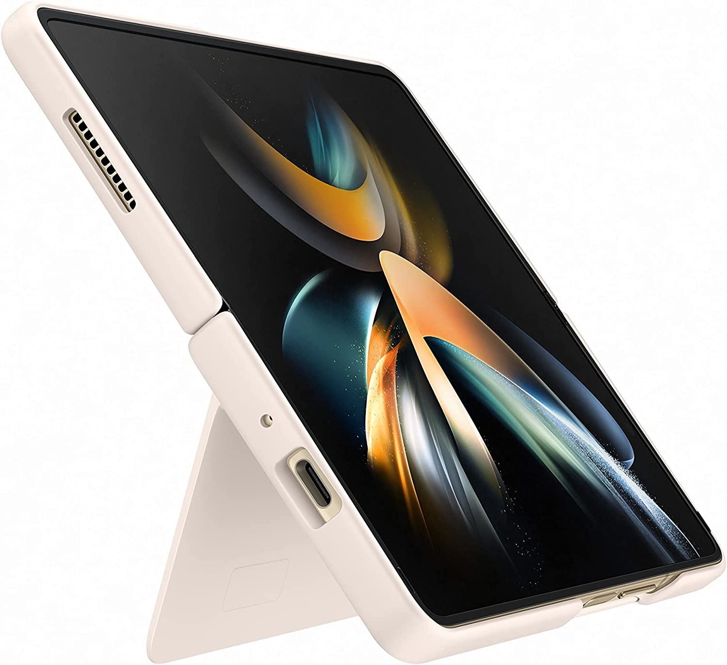Official Samsung Galaxy Z Fold 4 Slim Standing Cover Sand - EF-MF936CUEGWW