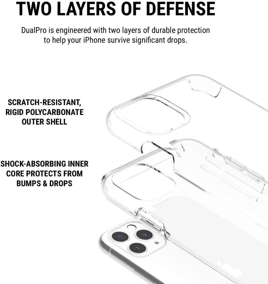 Official Incipio Dual Pro Case/Cover for iphone 11 Pro Max Clear - IPH-1853-CLR