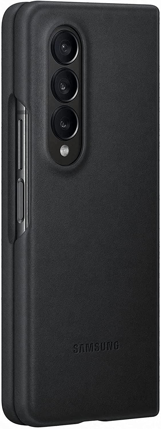Official Samsung Galaxy Z Fold 4 Leather Cover Black - EF-VF936LBEGWW