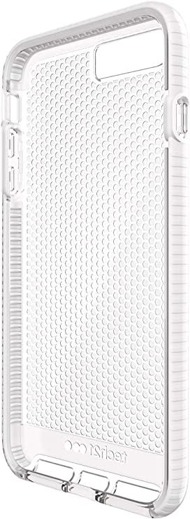 Official Tech 21 Evo Mesh Case/Cover for iphone 7/8 Plus Clear/White T21-5426