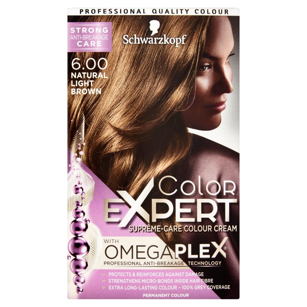 Schwarzkopf Natural Light Brown 6.0 Color Expert Hair Color Shade Omega Plex New