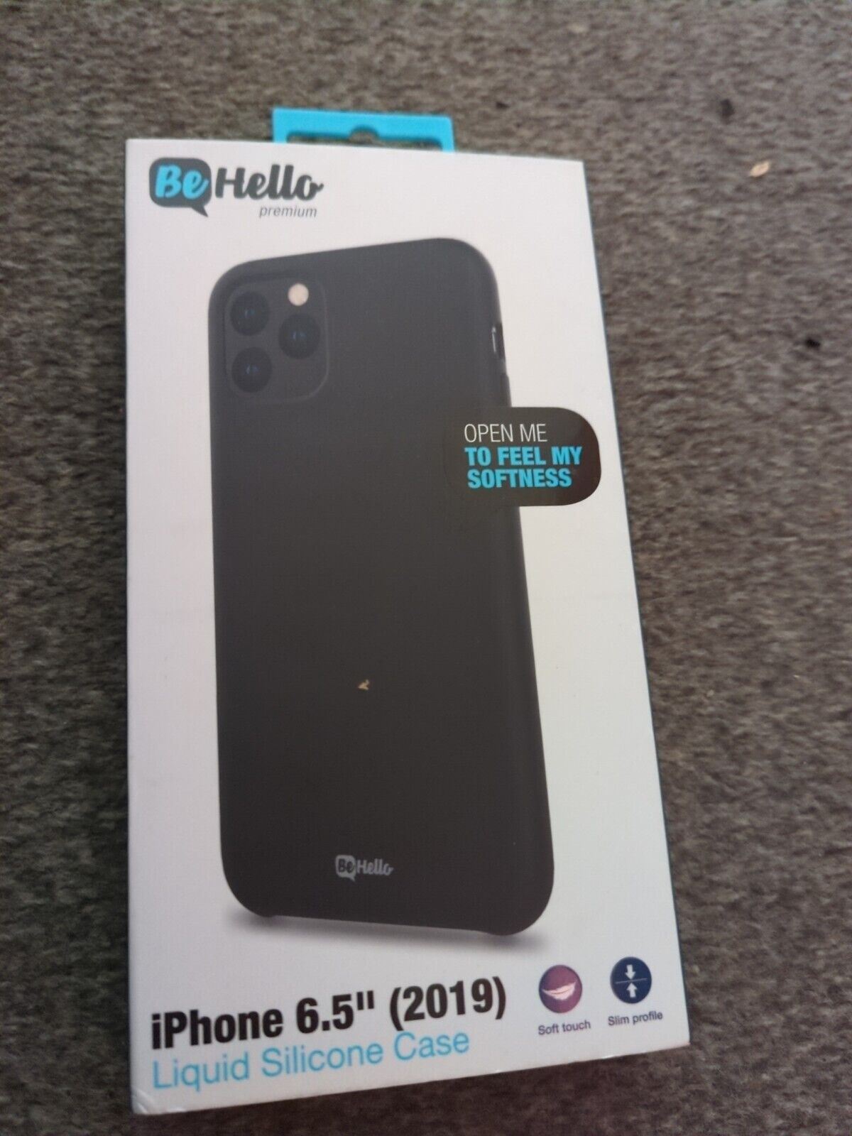 Official BeHello Liquid Silicone Case for iphone 11 Pro Max 6.5" Black - BEHPRMBAC00025