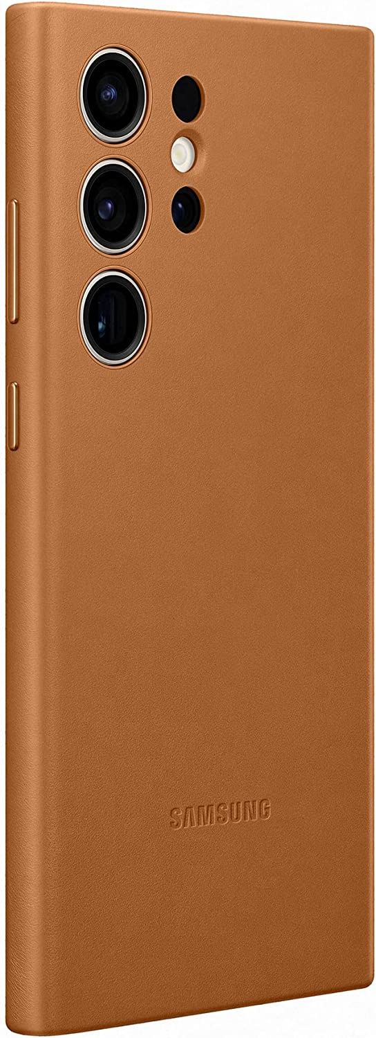 Official Samsung Galaxy S23 Ultra Leather Case Camel - EF-VS918LAEGWW
