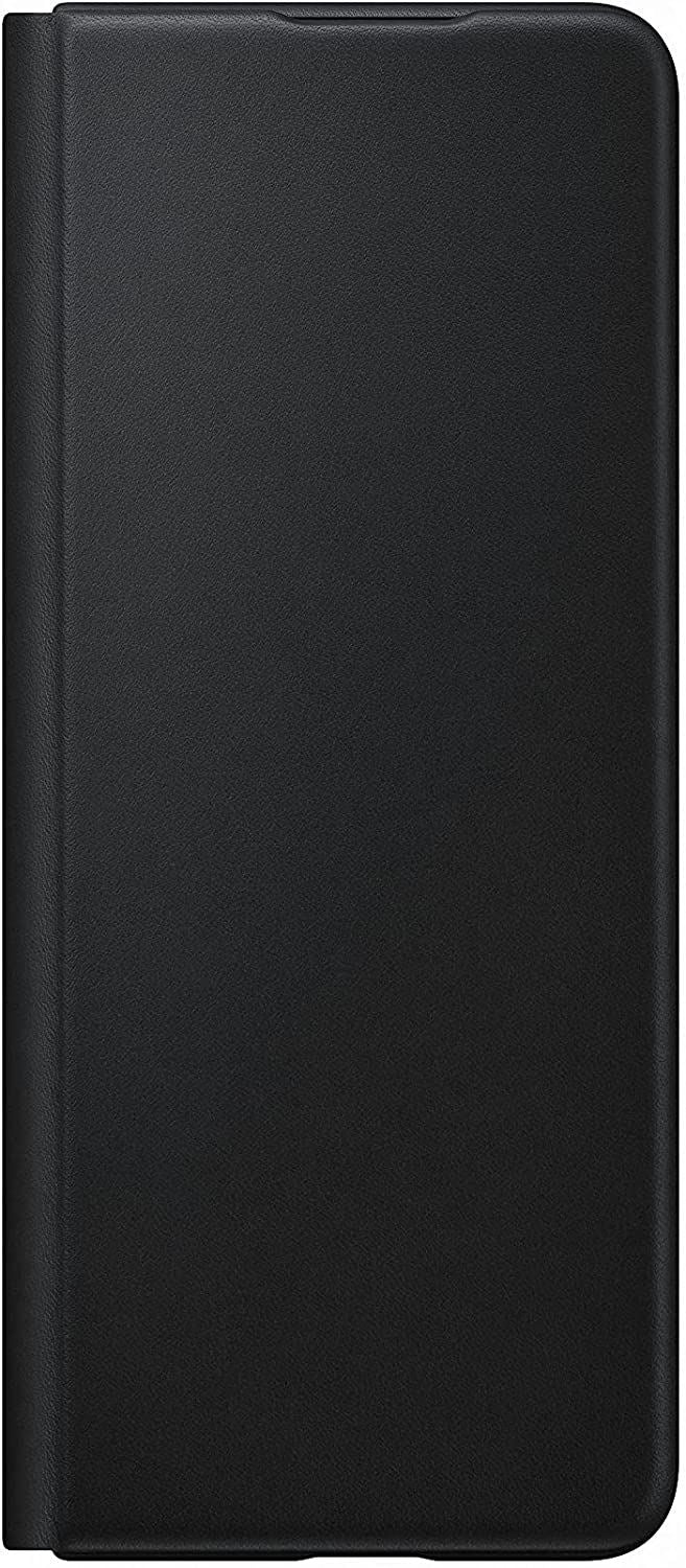 Official Samsung Galaxy Z Fold 3 Leather Flip Cover Black - EF-FF926LBEGWW