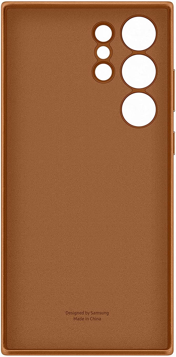Official Samsung Galaxy S23 Ultra Leather Case Camel - EF-VS918LAEGWW