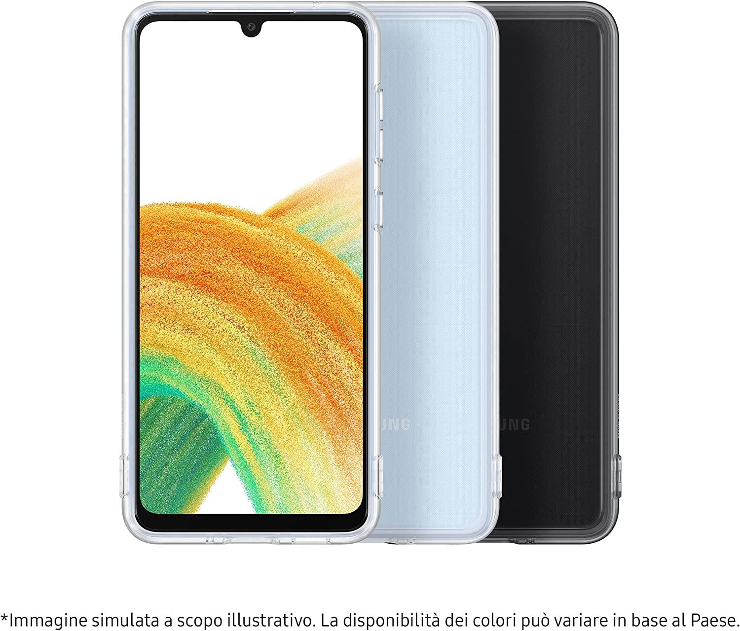 Official Samsung Galaxy A33 5G Soft Clear Cover Black - EF-QA336TBEGWW