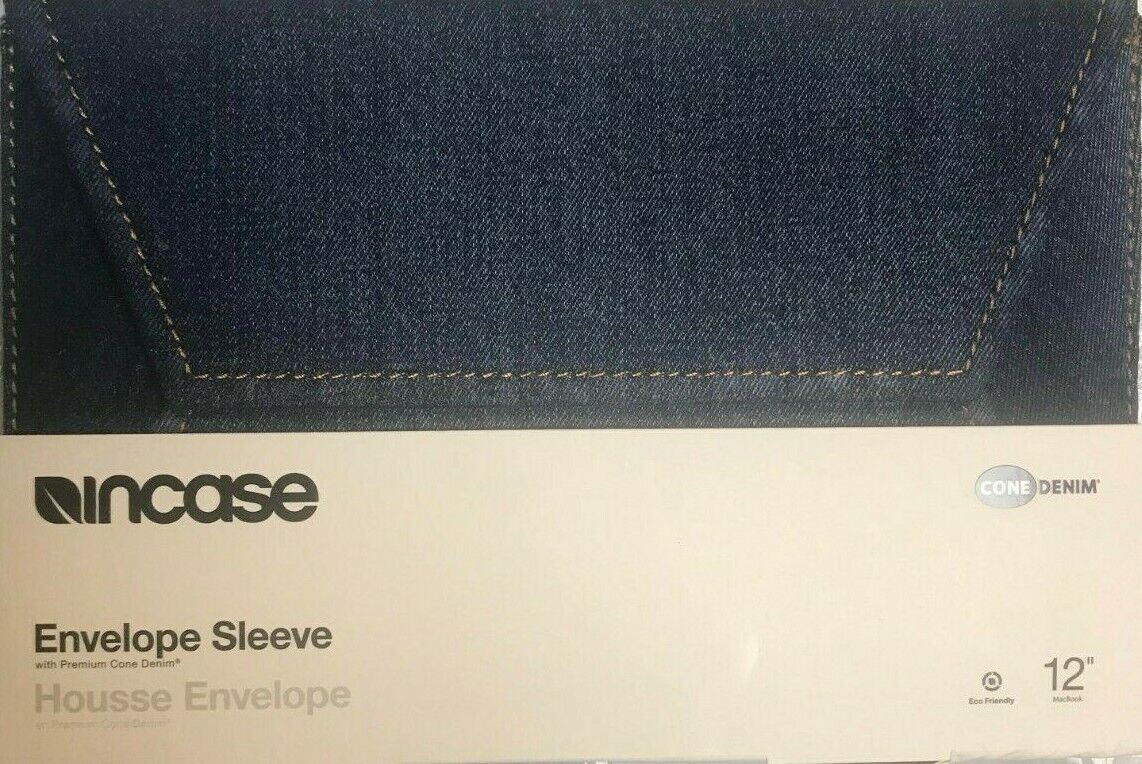 Official Incase Envelope Sleeve Cone Denim for Macbook 12" Denim Blue - INMB100518-BLU
