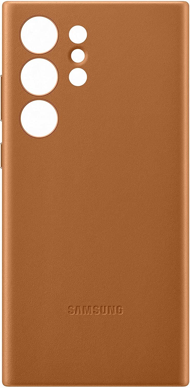 Official Samsung Galaxy S23 Ultra Leather Case Camel - EF-VS918LAEGWW