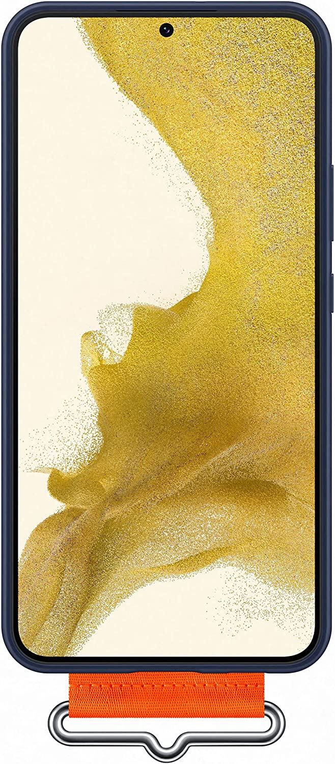 Official Samsung Galaxy S22 Plus Silicone Cover with Strap Navy - EF-GS906TNEGWW