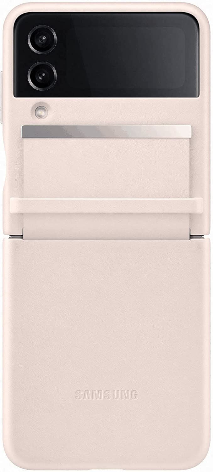 Official Samsung Galaxy Z Flip 4 Flap Leather Cover Peach - EF-VF721LPEGWW