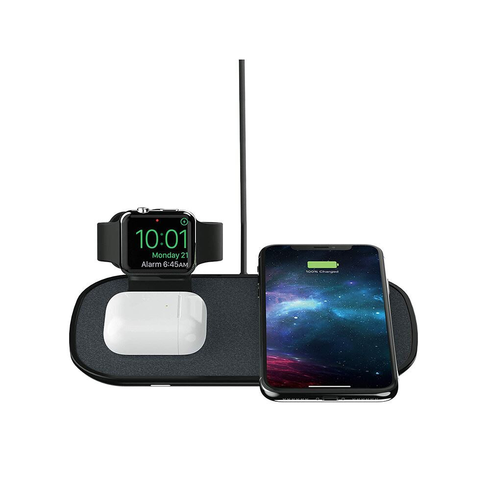 Official Mophie Qi 7.5W 3 in 1 Wireless Charging Pad Black EU Plug - 409903655
