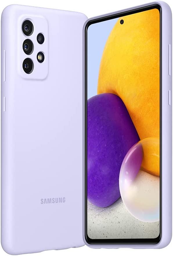 Official Samsung Galaxy A72 Silicone Case/Cover Violet - EF-PA725TVEGWW