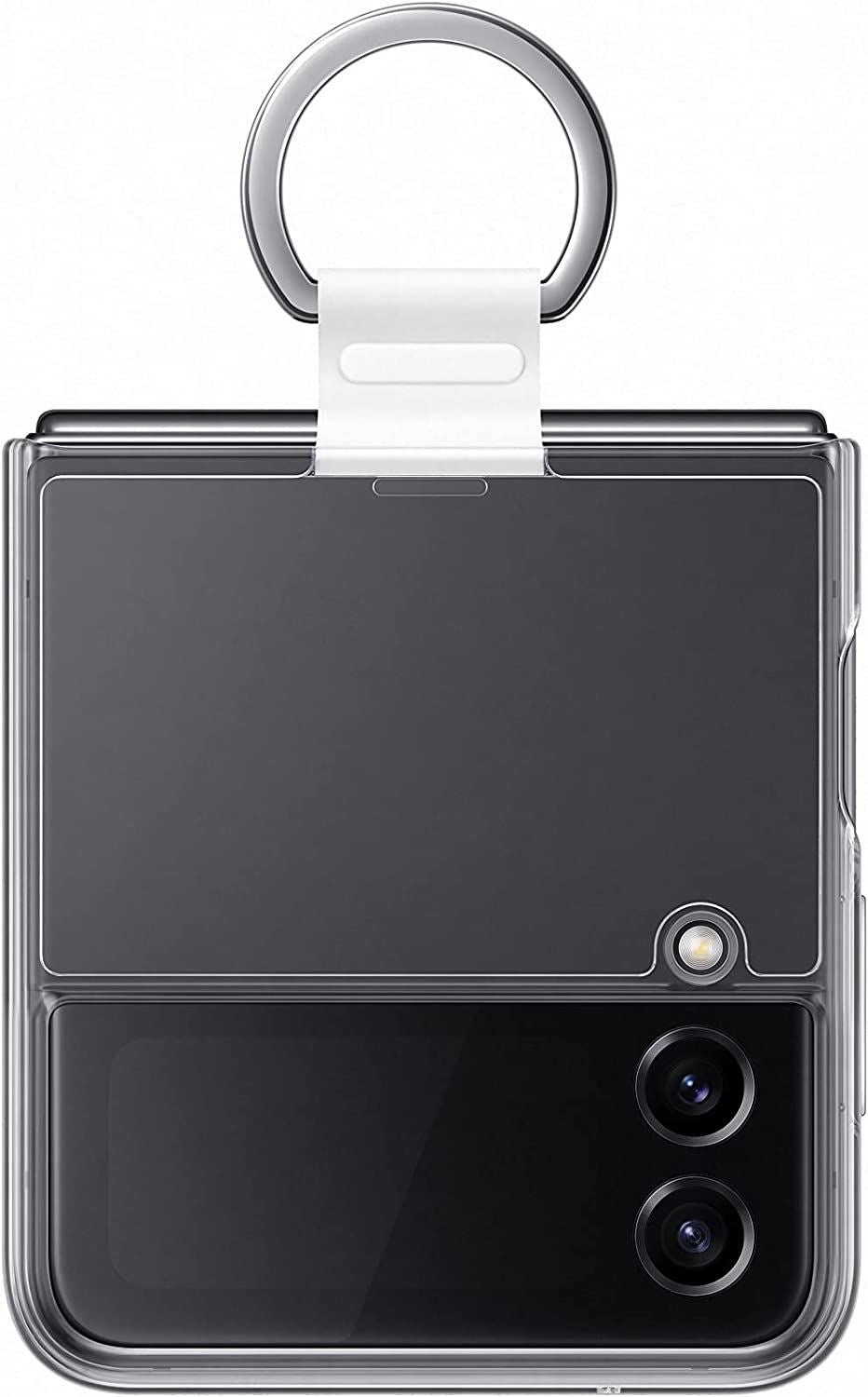 Official Samsung Galaxy Z Flip 4 Clear Cover with Ring - EF-OF721CTEGWW