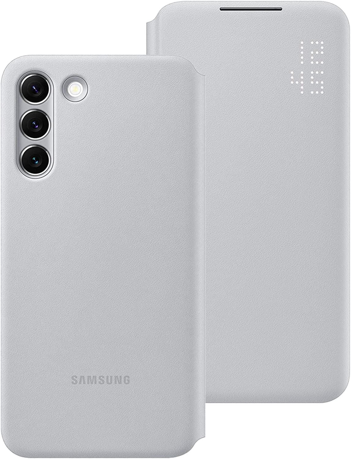 Official Samsung Galaxy S22 Plus Smart LED View Flip Cover/Case Grey - EF-NS906PJEGEW