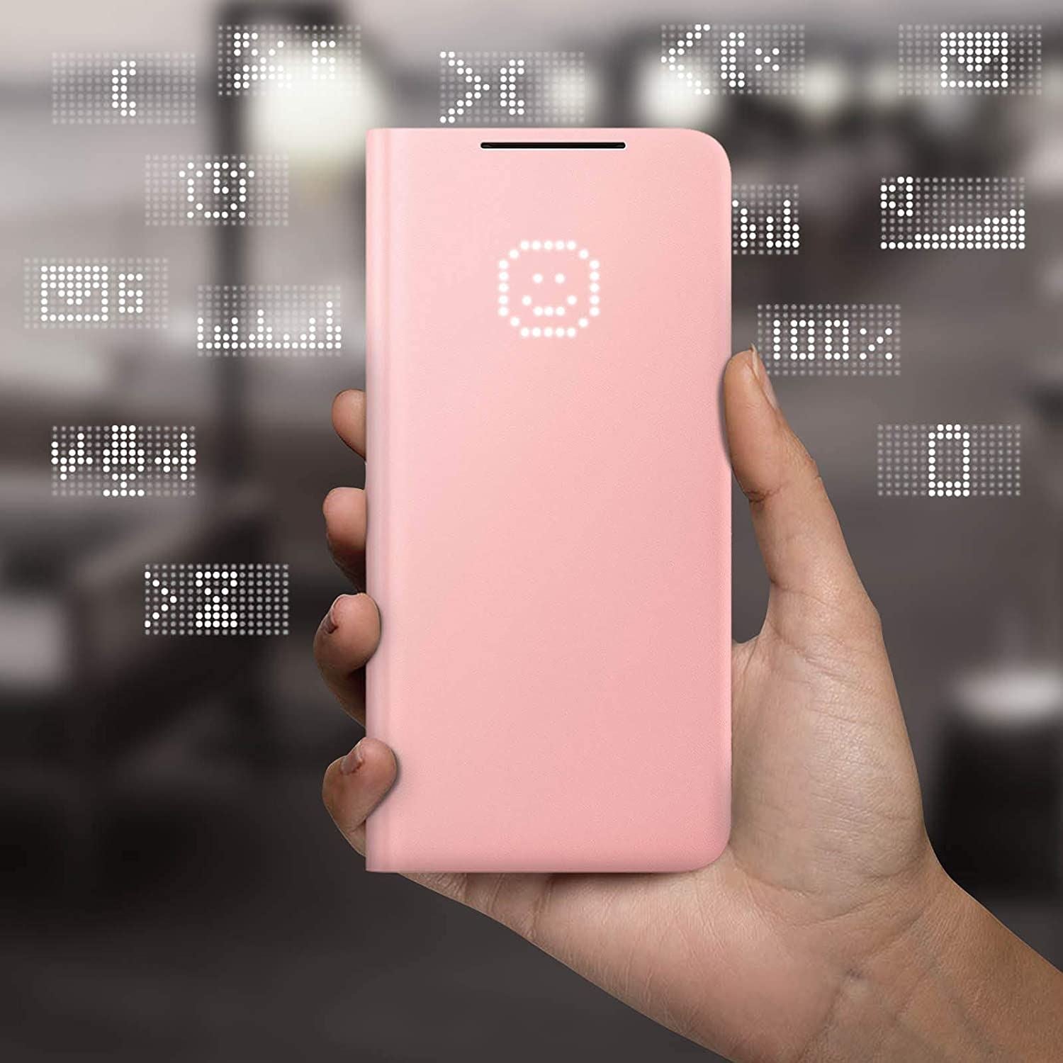 Official Samsung Galaxy S21 Plus LED View Cover Pink - EF-NG996PPEGEE