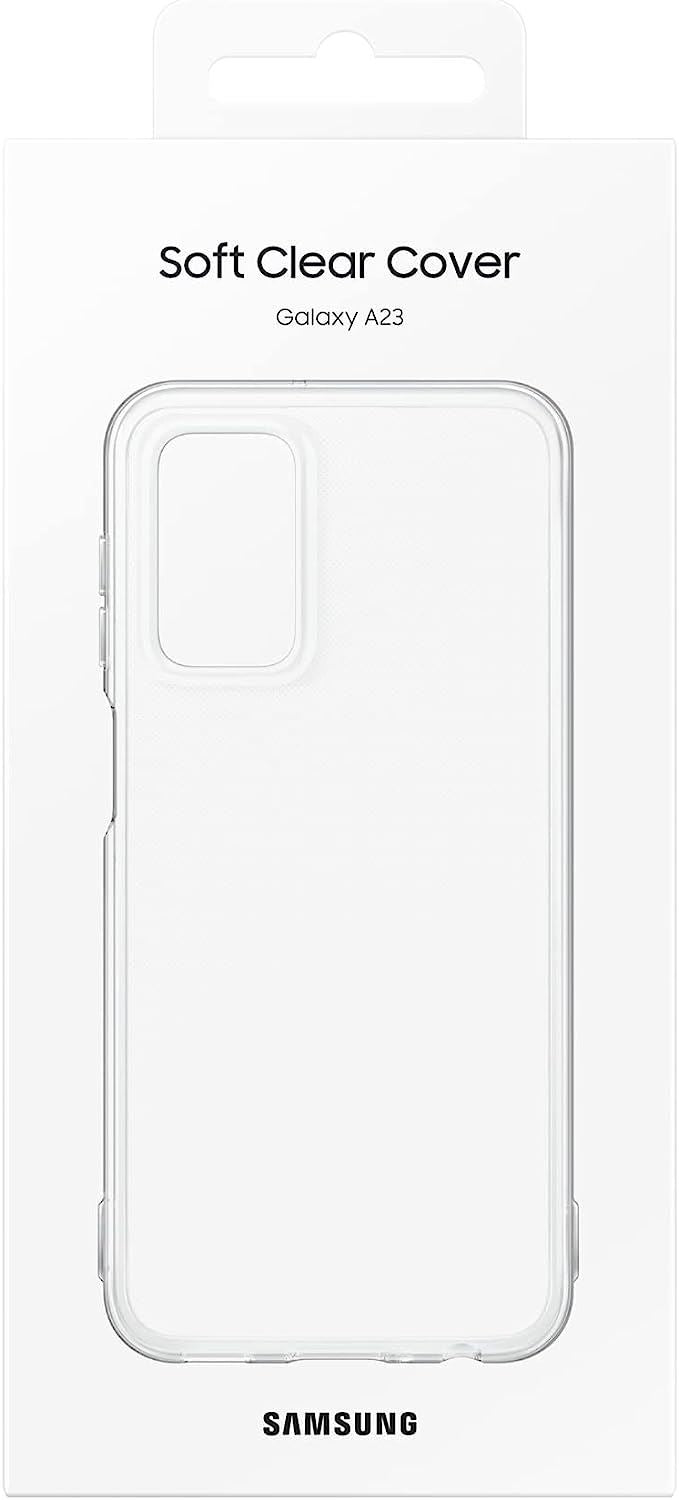 Official Samsung Galaxy A23 5G Soft Clear Cover Black - EF-QA235TBEGWW