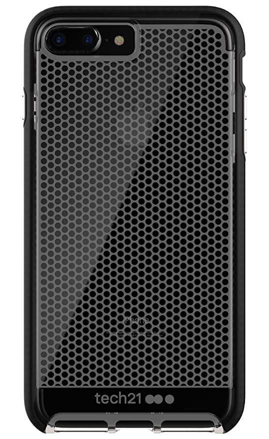 Official Tech 21 Evo Mesh Case/Cover for iphone 7/8 Plus Clear/Black T21-5425