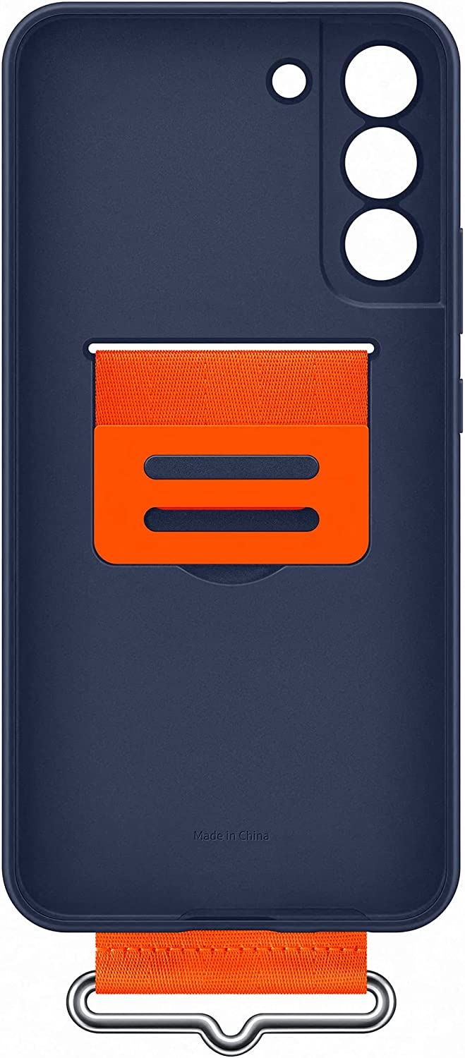 Official Samsung Galaxy S22 Plus Silicone Cover with Strap Navy - EF-GS906TNEGWW