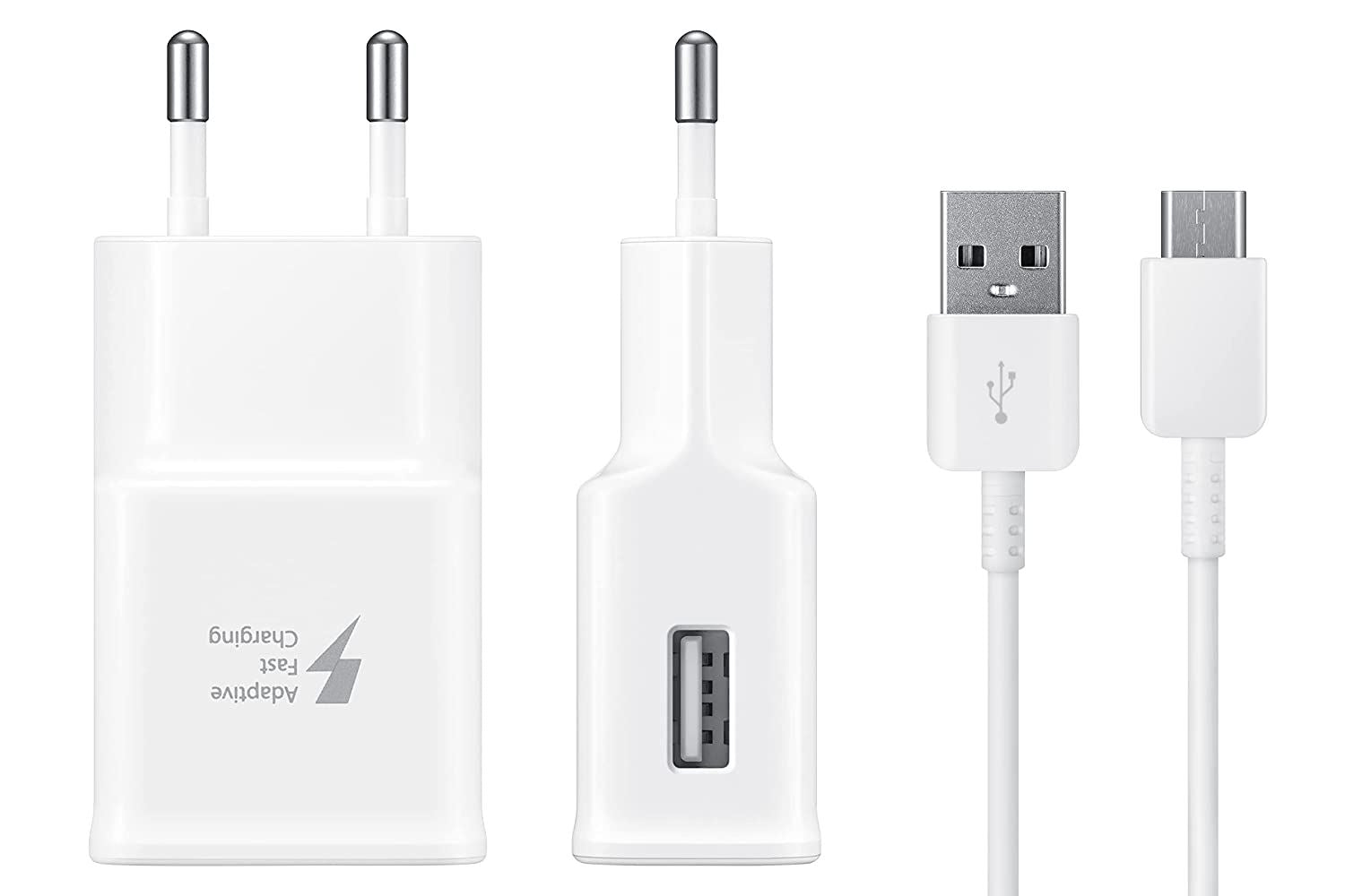 Official Samsung 15W EU Mains Charger White with A to C Cable - EP-TA20EWECGWW