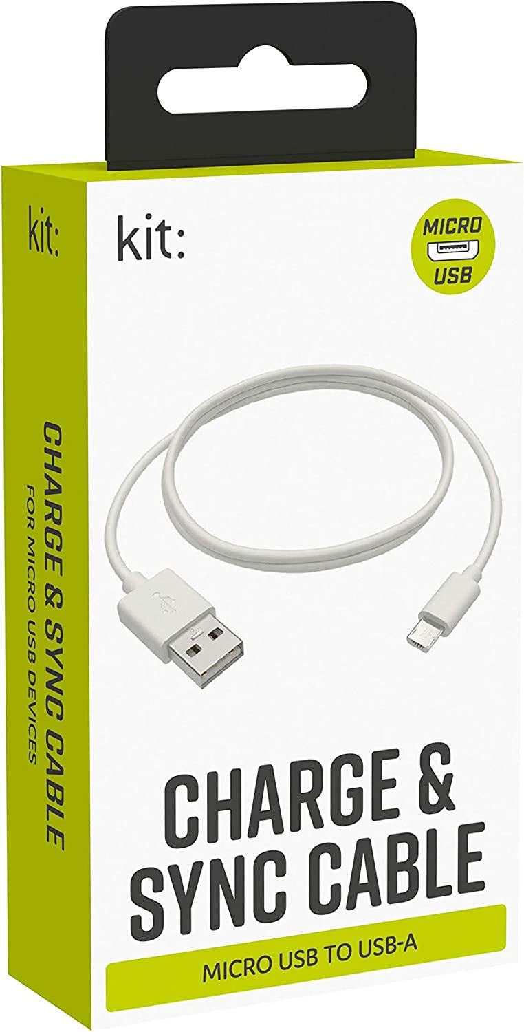 Official Kit 1M Micro USB Cable White - 8600USBDATWHKTRF
