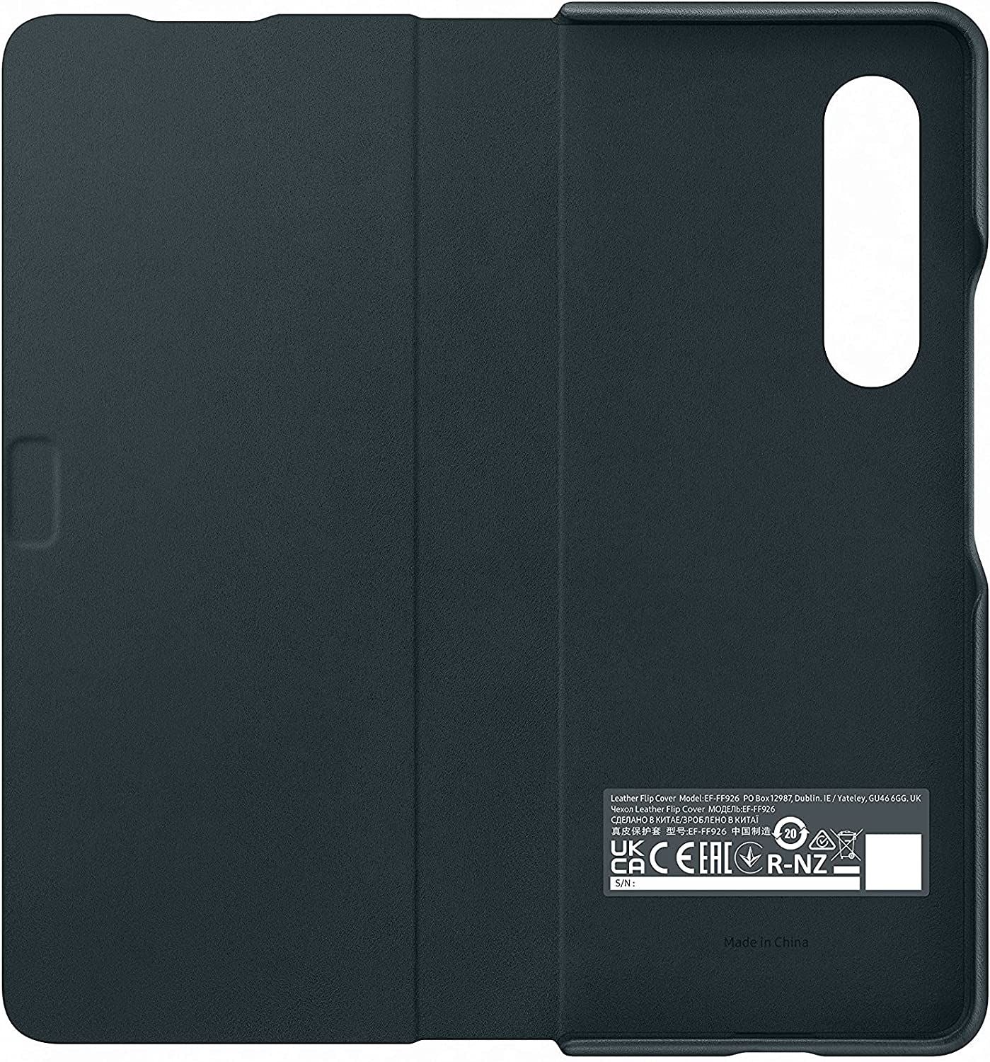 Official Samsung Galaxy Z Fold 3 Leather Flip Cover Green - EF-FF926LGEGWW
