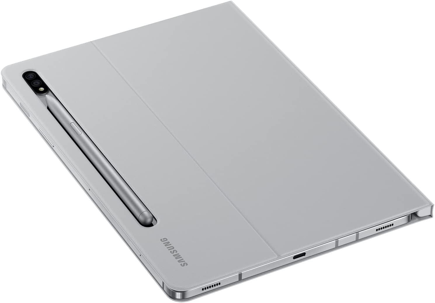 Official Samsung Galaxy Tab S7/S8 Book Cover Grey - EF-BT870PJEGEU