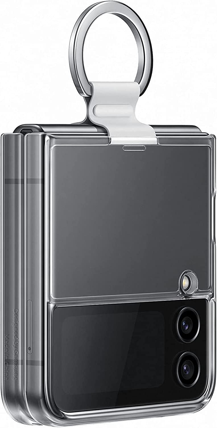 Official Samsung Galaxy Z Flip 4 Clear Cover with Ring - EF-OF721CTEGWW