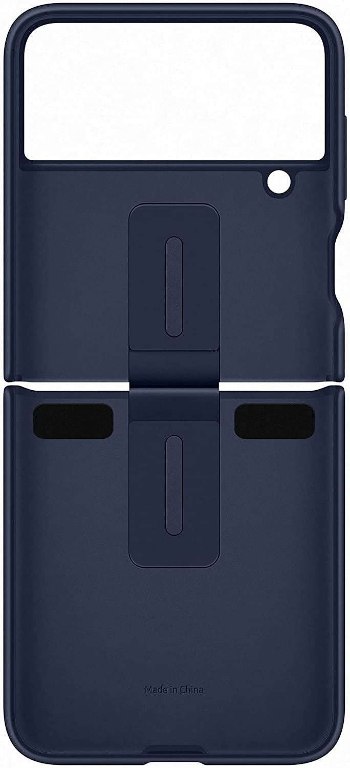 Official Samsung Galaxy Z Flip 4 Silicone Cover with Navy Blue - EF-PF721TNEGWW