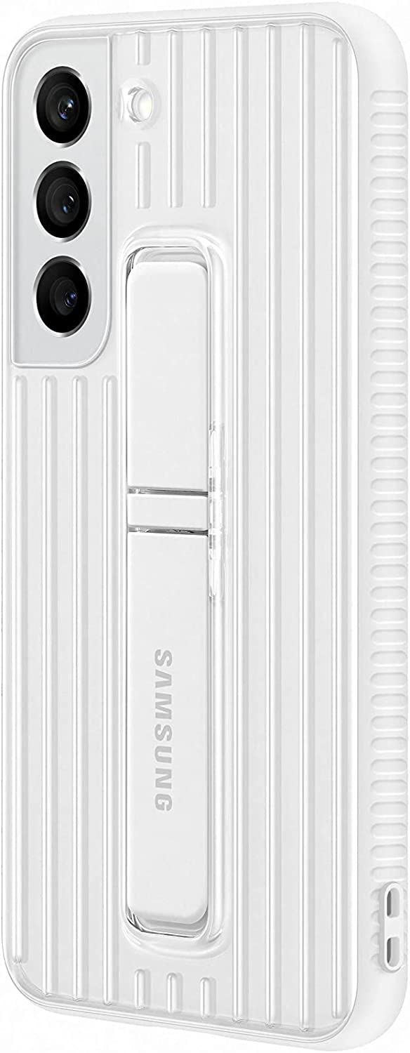 Official Samsung Galaxy S22 Protective Standing Cover White/Green - EF-RS901CWEGEW