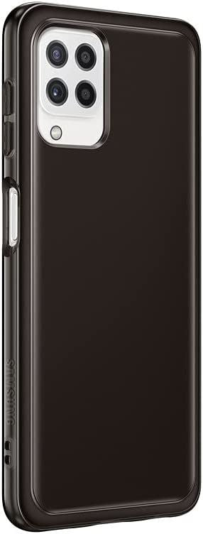 Official Samsung Galaxy A22 4G Soft Clear Cover Black - EF-QA225TBEGEU