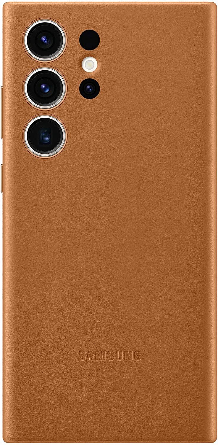 Official Samsung Galaxy S23 Ultra Leather Case Camel - EF-VS918LAEGWW