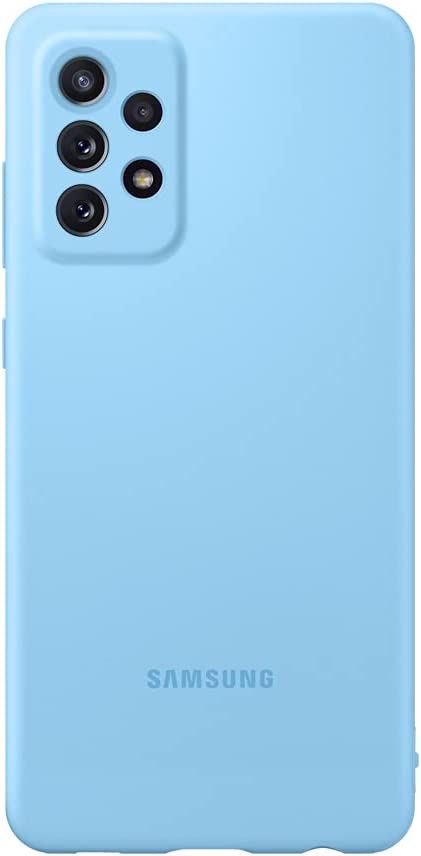 Official Samsung Galaxy A72 Silicone Case/Cover Blue - EF-PA725TLEGWW