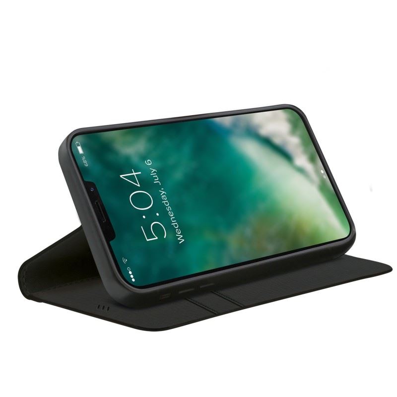 Official Xqisit Eco Wallet Flip Case/Cover for iphone 13 6.1" Black - 47392
