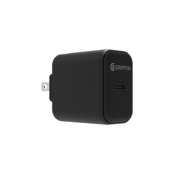 Official Griffin 20W Powerblock USB C PD Mains Charger with UK/EU Clips White - GP-168-WHT-EMEA