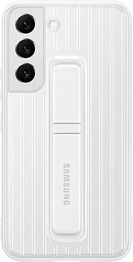 Official Samsung Galaxy S22 Protective Standing Cover White/Green - EF-RS901CWEGEW